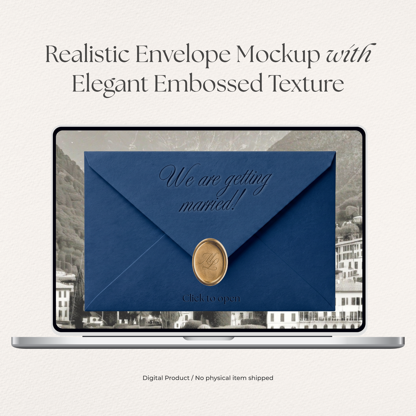 Navy & Dusty Blue Wedding Website Template with RSVP, Music and Countdown Timer: Editable Canva Design (Digital Download)