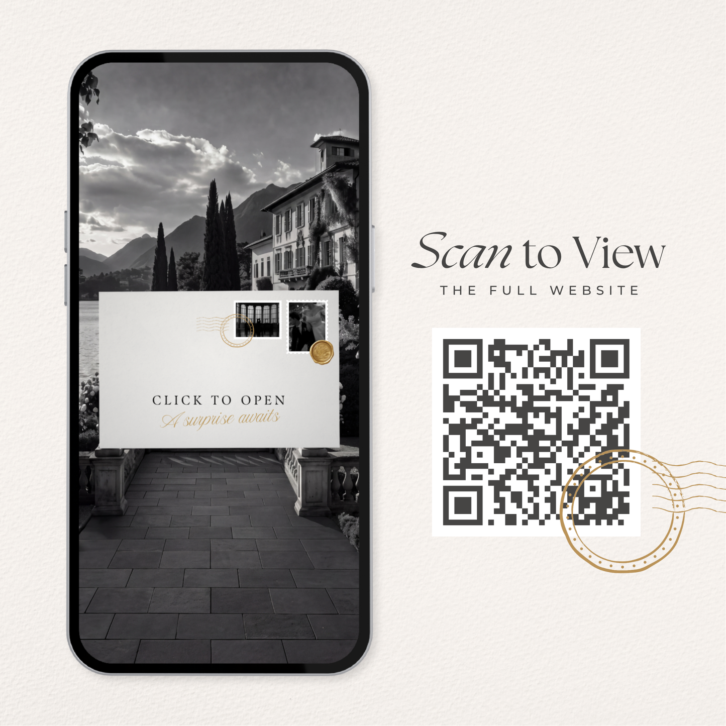 Black White Romantic Lace Save the Date Website with Details Form, RSVP and Countdown Timer: Canva Digital Invitation (Digital Download)