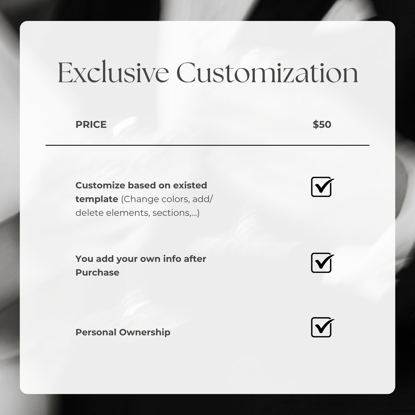 Exclusive Website Customization Package