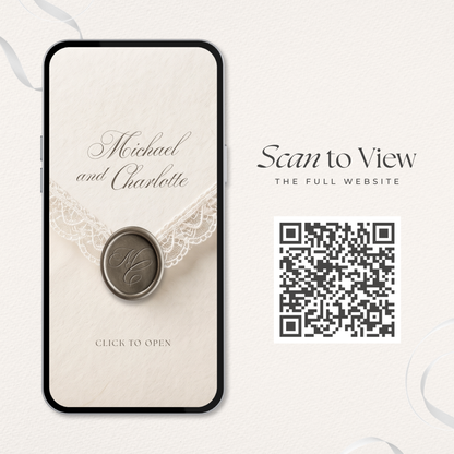 Old Money Wedding Website Template | Vintage Digital Wedding Invitation with RSVP, Music and Coundown Timer | Instant Download