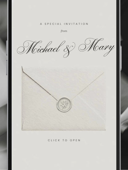 Ivory & Black Minimal Wedding Website Template with RSVP, Countdown and Music: DIY Canva Template (Digital Download)