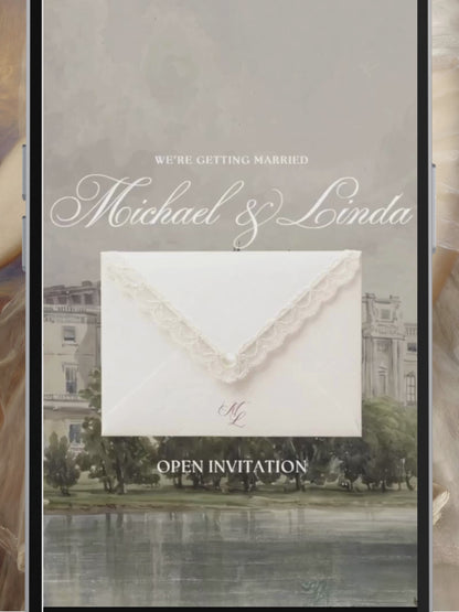 Burgundy Vintage Floral Wedding Website Template with RSVP, Music and Countdown Timer: Ivory Wedding invitations (Digital Download)